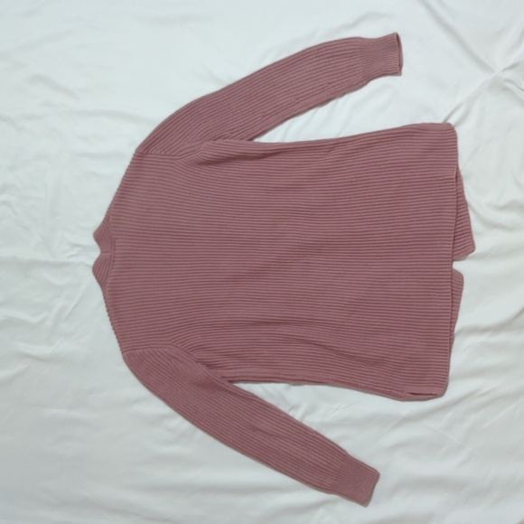 Madewell Nolan Ribbed Pocket Sweater Cardigan, Color Dried Petal Pink Size XXS - Picture 4 of 15